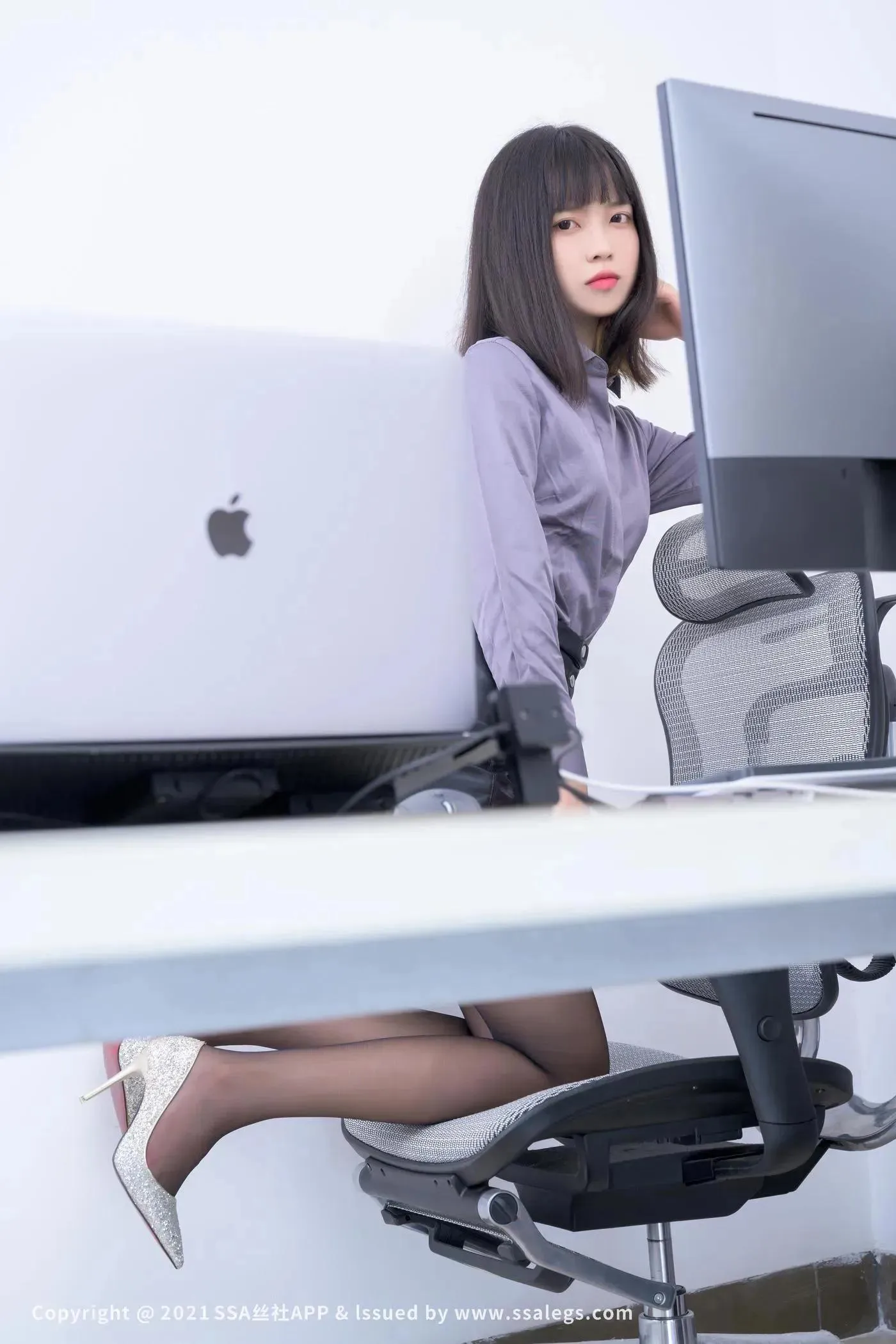 [SSA丝社]超清写真 NO.748 模特丹丹的黑丝袜OL（上） [77P]插图6